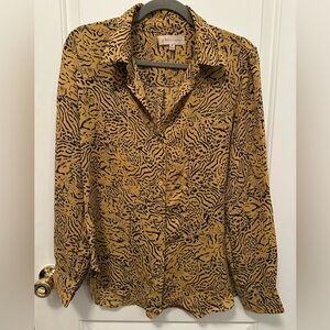 Philosophy Yellow and Black Patterned Top